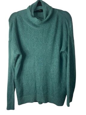 Seventy Venezia Made in Italy Turtleneck Knit Sweater Linen Mohair Blend Size 14